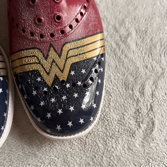 Biion Wonder Woman Wingtip Stars Stripes Slip-On Oxford Golf Shoes Sz 7 - Picture 8 of 13